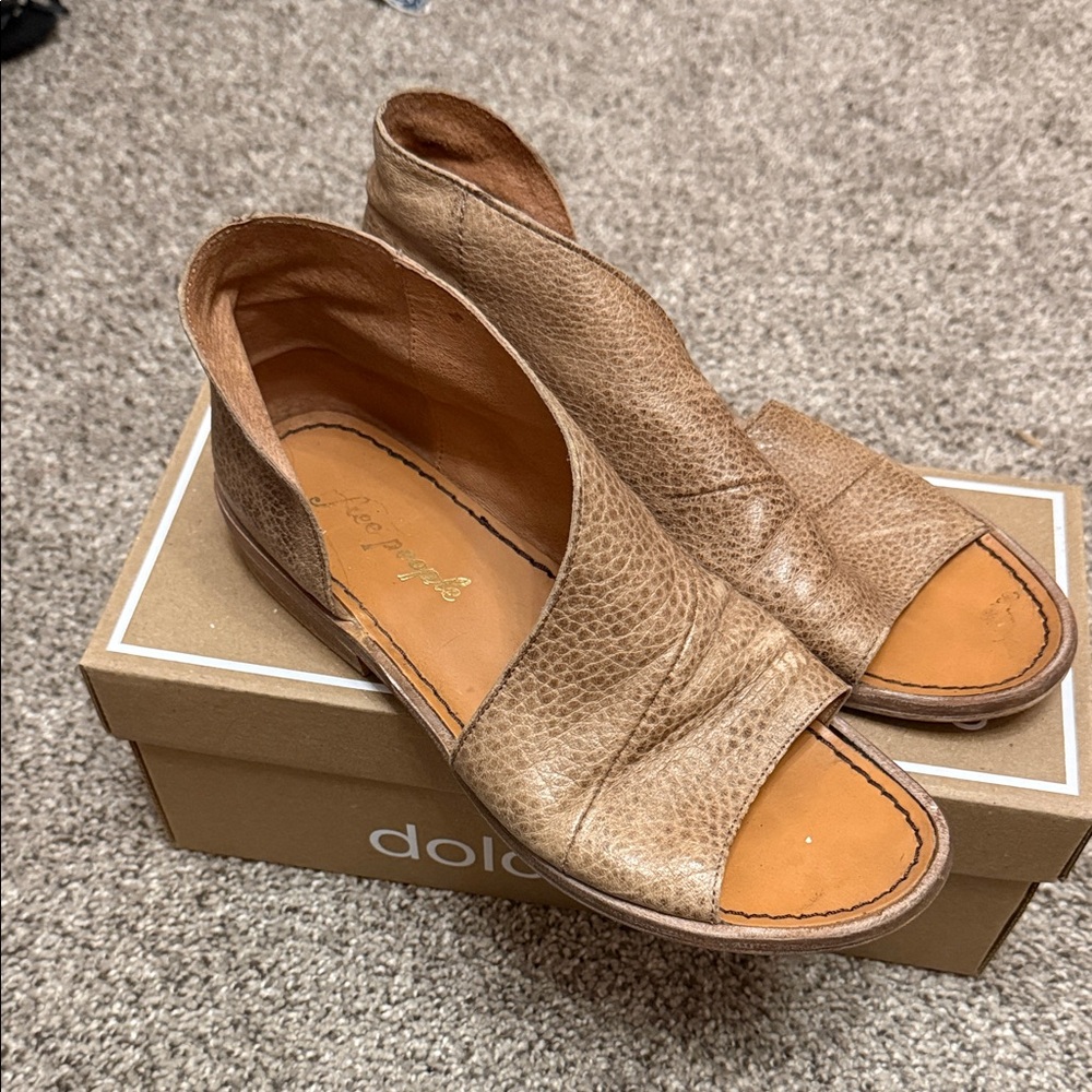 Free People Tan Open-Toe Sandals